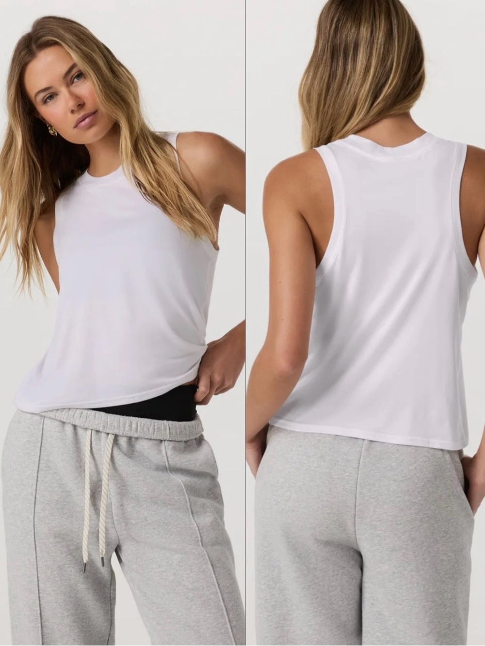 Vuori Energy Tank Top in White Women's Small